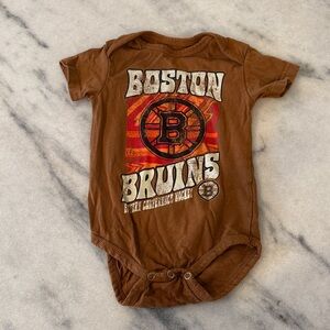 Boston Bruins Brown Baby Onesie